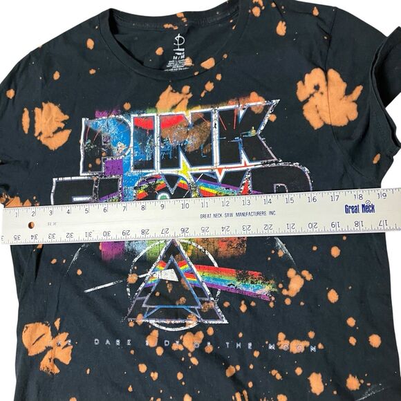 Pink Floyd T-Shirt Mens Black The Dark Side Of The Moon Bleached Distressed Sz M - Picture 5 of 8